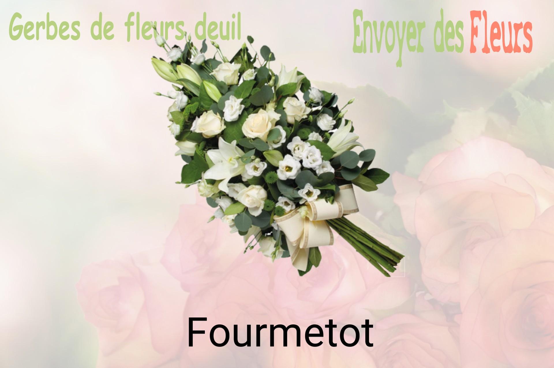 Gerbe de fleurs de deuil livrée à Fourmetot